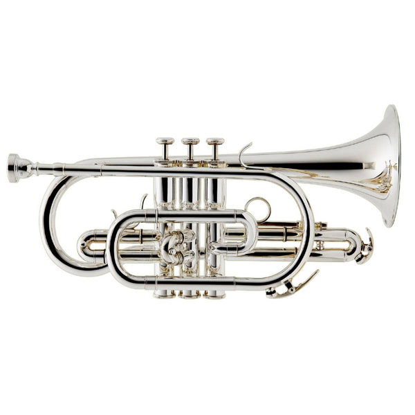 BESSON 120 NEW STANDARD Bb STUDENT CORNET, SILVER PLATED