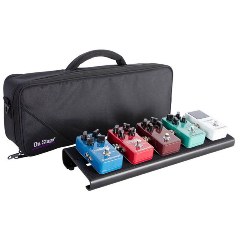 On Stage Compact FX Pedal Board with Custom Gig Bag