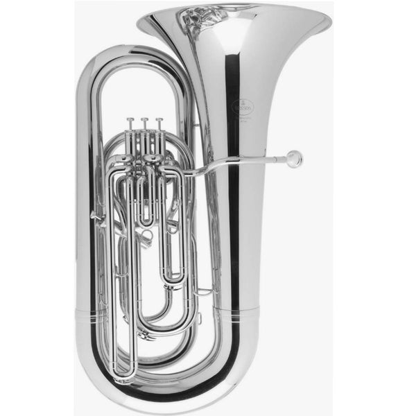 BESSON INTERNATIONAL BBb TUBA, 4-VALVE, COMPENSATING, SILVER PLATED FINISH