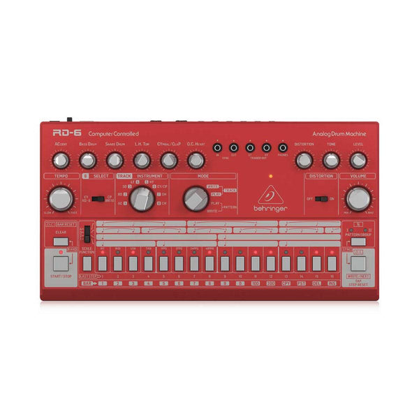 Behringer RD6 Classic 606 Analog Drum Machine (Red)