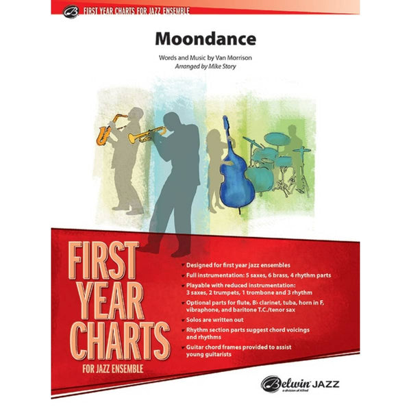 Moondance - First Year Charts for Jazz Ensemble Grade 1 (Easy)