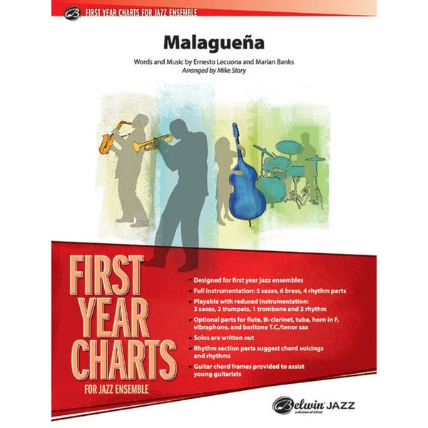Malagueña - First Year Charts for Jazz Ensemble Grade 1 (Easy)
