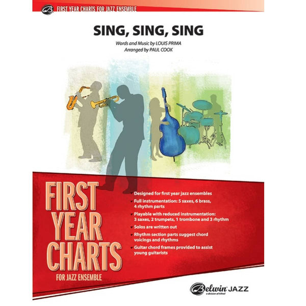Sing, Sing, Sing - First Year Charts for Jazz Ensemble Grade 1 (Easy)