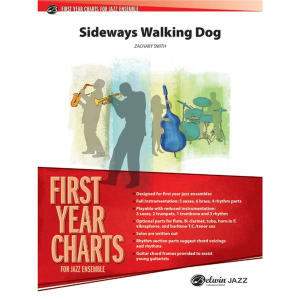 Sideways Walking Dog - First Year Charts for Jazz Ensemble Grade 1 (Easy)