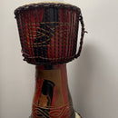 KALI 12" Djembe Carved Wood w/ African Rope Tuning
