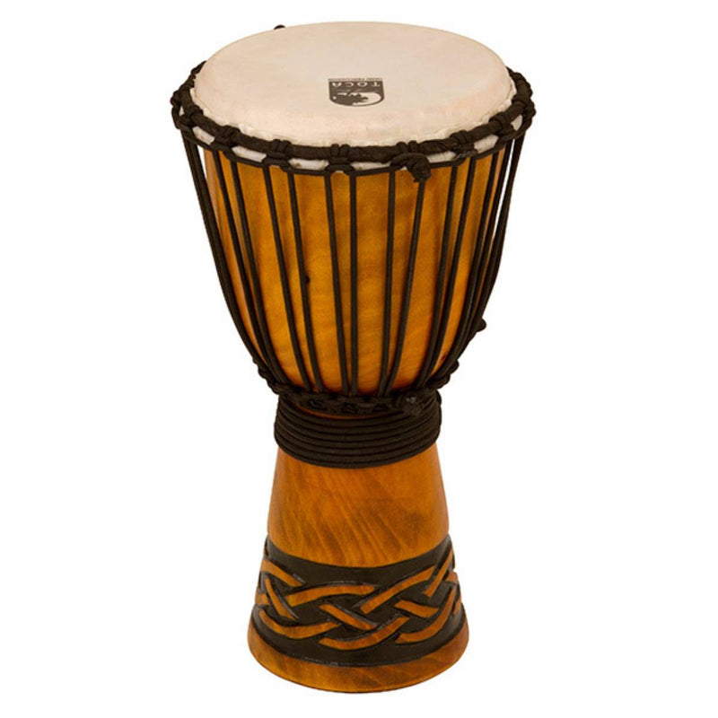 TOCA 8" Carved Series Wooden Djembe African Rope Tuning